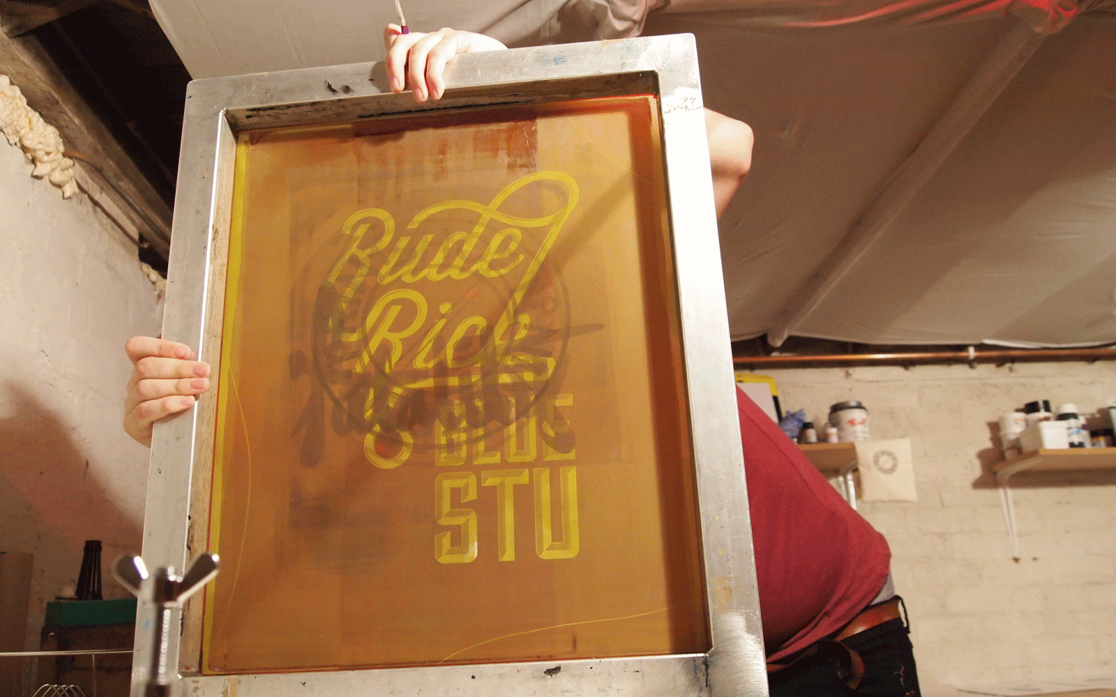 Rude Rick Blue Stu Screen Print